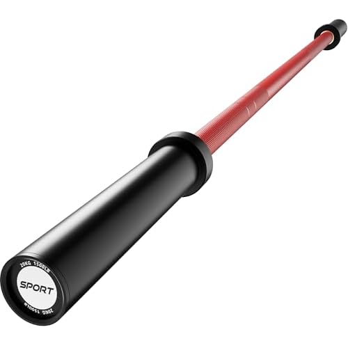 GarveeLife 7FT Olympic Barbell, Weight Bar For Weightlifting and Powerlifting, 45lb Olympic Bar with Needle Bearings & Brass Bushings, 1500LBS Strengt