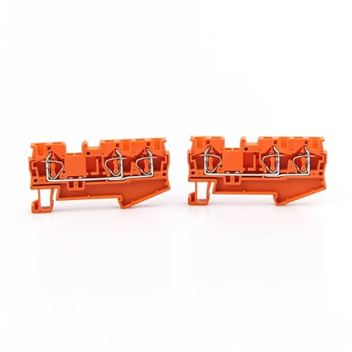 Borniers sur Rail Din ST-4-TWIN connecteurs orange de câblage électrique 3 conducteurs