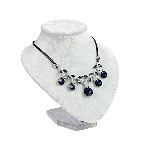 Stand Velvet Model Bust Display Exhibitor Jewelry Display Necklace Pendant Mannequin Jewelry Stand Storage Box jewerly Tree organizing (Color : H15cm) (H25cm)