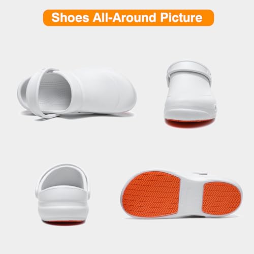 Image of ZEENXIUYA Unisex Non Slip Work Chef Shoes Waterproof Closed Toe Kitchen Clogs Restaurante Food Service Garden Nurse Black