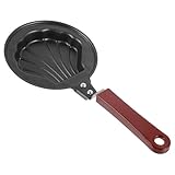 Healeved Sartén Pequeña de Acero al Carbono Antiadherente 12 Cm Mango Seguro para Huevos y Pancakes, Mini Sartén Práctica para Desayuno y Cocina Diaria en Hogar y Exterior