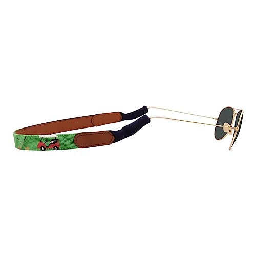 Image of Leather Hand-Stitched Needlepoint Sunglass Strap Retainer