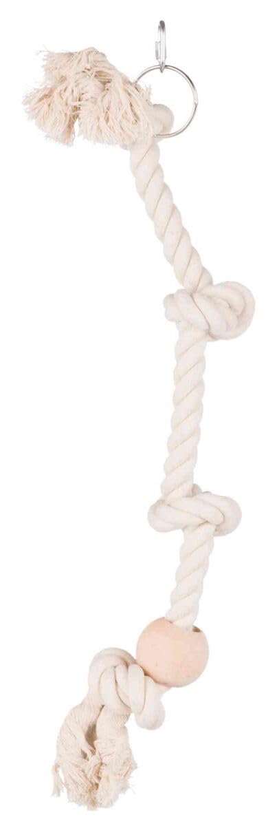 Trixie Climbing Rope With Wooden Block - 60Cm/23Mm