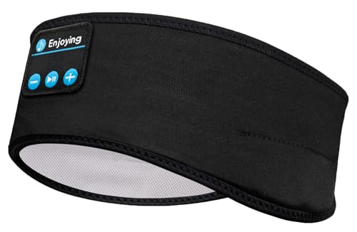 Navly Auriculares para Dormir de Lado, Bluetooth V5.2 Diadema Deportiva, Banda con Ultrafinos HD Estéreo Altavoces, Viajes Aéreos y Relajación, Unisex.