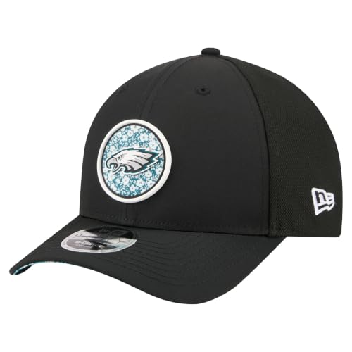 New Era Men's Black Philadelphia Eagles Floral 9FORTY M-Crown Trucker Adjustable Hat