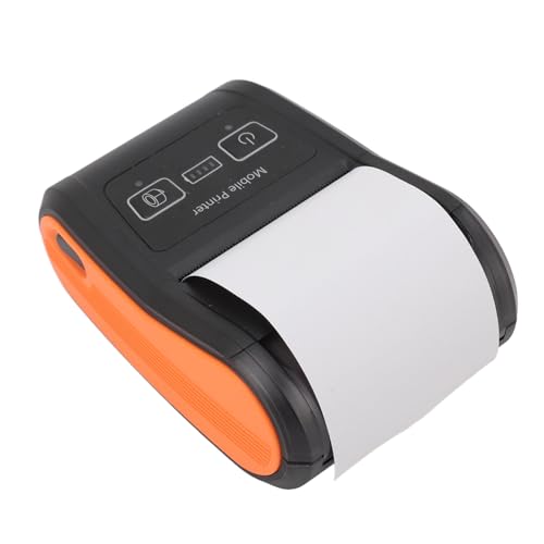 Image of Walfront Bluetooth Thermal Receipt Printer, ABS Mini Receipt Printer with USB and 1500mAh Battery, 90mm S Fast Print, 58mm Paper, for Restaurant Retail Ticket Bill POS Use