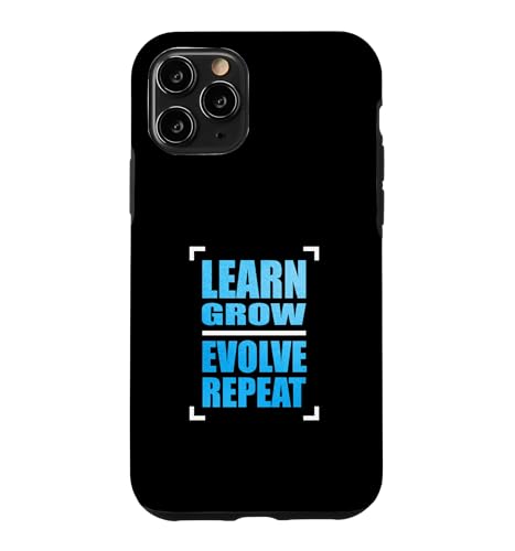Blue Color Learn Grow Evolve Repeat �u���[�O���t�B�b�N �X�}�z�P�[�X iPhone 11 Pro �p