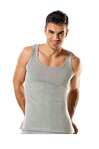 Tutku İç Giyim Pamuklu Erkek Ribana Atlet Renkli 3 Lü Paket Gri L