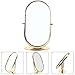 Zerodeko Retro Metal Makeup Mirror 11.22X5.90X3.93In Single-Sided Vanity Mirror Portable Desktop Cosmetic for Dressing Table Bathroom Use