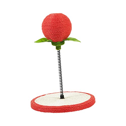 FAKEME Brinquedo arranhador para gatos com bola de sisal com sino protetor de móveis almofada de arr