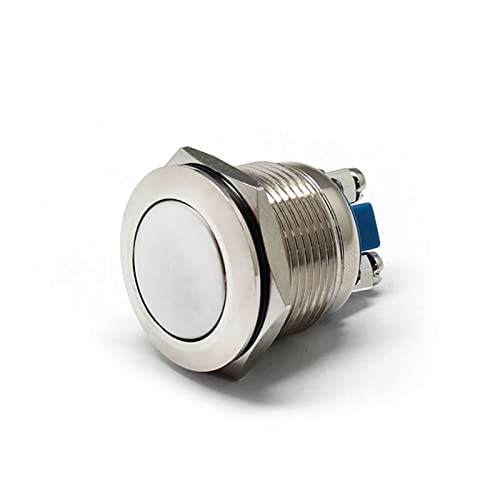 Micro interrupteur 19mm momentané bouton poussoir métal 2 broches à vis 3A