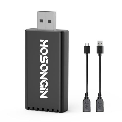 HOSONGIN Adaptador sem fio CarPlay Atualização 2024 para CarPlay com fio de fábrica Mantenha o contr