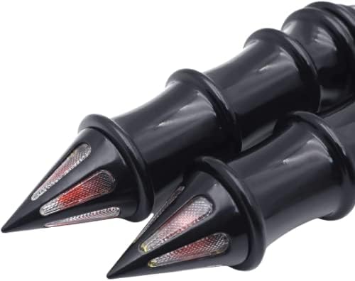 HONGK- Black Bamboo Style Motorcycle Handlebar Grips 7/8" with Regular bulbs Turn Signals Compatible with Almost all motorcycle 7/8" Handlebar Suzuki Kawasaki Yamaha [B01BI8QJLG]