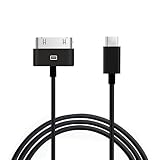 elytronic USB-C to 30 Pin Cable, 3ft 30Pin to Type-C Cable Charging Syncing for Old Phone Pad Pod Charger (Black)