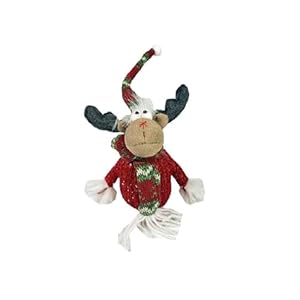 Galt International Elk Christmas Tabletop Figurine – 9.5″ – Red and Brown