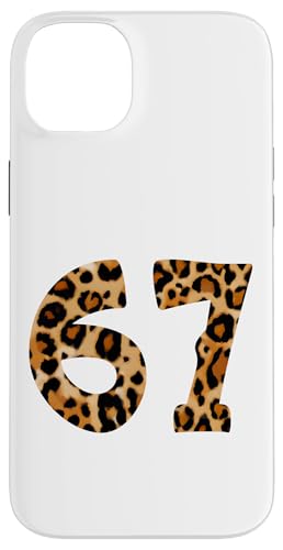 Six Seven Meme 6-7 Number, Gen Alpha Z 67 Leopard Print X}zP[X iPhone 14 Plus p