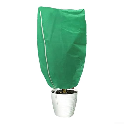 Bolsa de protección de invierno para plantas no tejida con cordón para una cobertura eficaz contra heladas de arbustos en maceta y jardín (80 cm x 120 cm)