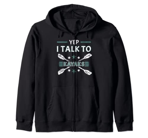 Sí, hablo con kayaks kayak de aguas bravas Sudadera con Capucha