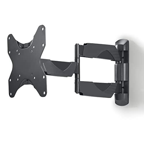 Hama TV Wandhalterung 180° schwenkbar, neigbar (TV Halterung für Flat TV 19“ – 48“, Wandhalterung inkl. Fischer Dübel u. Kabelführung, vollbewegliche Halterung bis VESA 200 x 200, max. 35 kg)