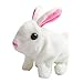Dreafly elettrico coniglio peluche giocattolo-(2021 carino camminare Wiggle orecchie realistico farcito animale peluche giocattolo per bambini adulti