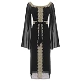 Photo Gallery sywiyi abiti da donna musulmani lunghi abaya chiffon abito da preghiera caftano abito con ricamo elegante dubai abbigliamento arabo, nero , xl Photo Gallery sywiyi abiti da donna musulmani lunghi abaya chiffon abito da preghiera caftano abito con ricamo elegante dubai abbigliamento arabo, nero , xl