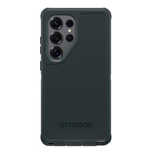 Image of OtterBox Samsung Galaxy S25 Ultra (Only) - Defender Series Case - Shadow Moss (Green) - Rugged & Durable - with Port Protection - Wireless Charging Compatible