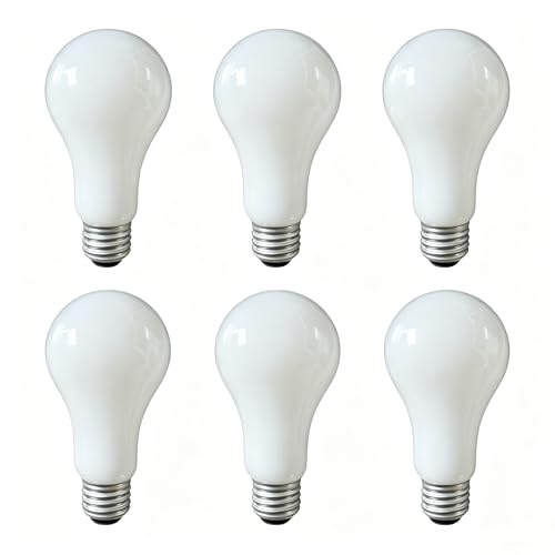 MOAKRIN 3-Way Light Bulbs Three Way Bulb 50/100/150 Watt Incandescent Light Bulbs Soft White 2700K Incandescent A19 Light Bulbs E26 Medium Base (6PACK)