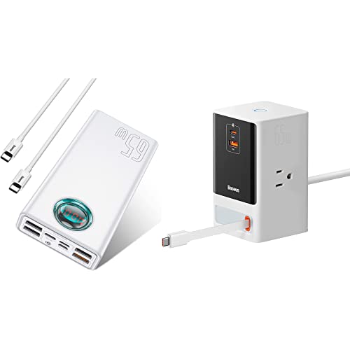 Baseus Power Bank 65W 30000Mah Charging Station With Retractable Usb-C Cable 65W #TOP16