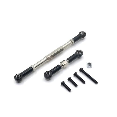 RC�����P�[�W�p�[�c Compatible With WPL C14 C24 B14 B16 B24 B36 For HengLong For FeiYu RC�J�[�p�[�c ���^���A�b�v�O���[�h �t�����g�A�N�X�� �X�e�A�����O���b�h �^�C���b�h(Black)
