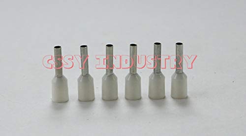 Davitu 2017 1000pcs/lot E4012 Bootlace cooper Ferrules kit Wire Crimp Connector Insulated Cord Pin End Terminal 8 color - (Color: grey E4012 1000PCS)