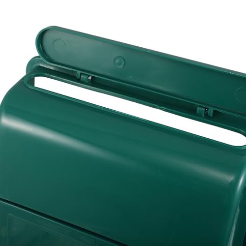 Boîte aux lettres murale plastique étanche vert foncé avec support compact - 4