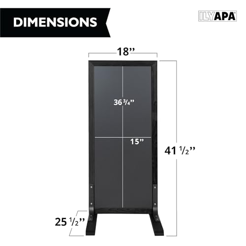 image for Ilyapa Large Chalk Board Sign - Free Standing Easel Chalkboard Signs -