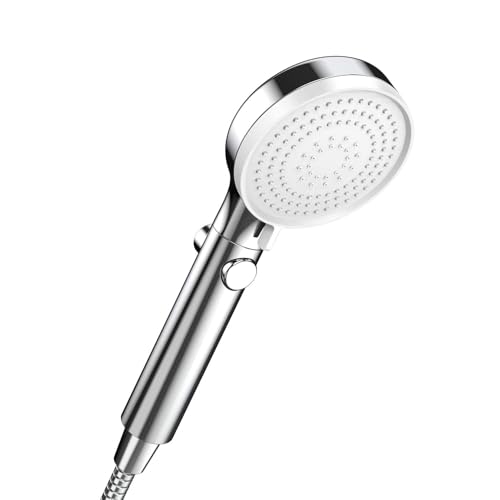 HONBOO High Pressure Shower Heads, Water Saving Showerhead with Pause Switch, 3 Mode Showerhead, Suitable for Bathroom, Children, Pet Use, and Gym Use, Chrome