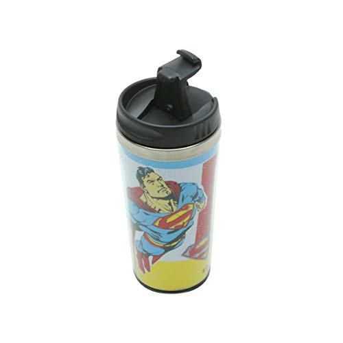 Copo Térmico de Plástico Colorido 500ml Superman Urban
