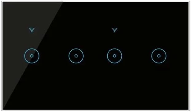 Miniatura 9 de WiFi Ewelink Smart Light Touch Switch UE 4/5/6 Gang WiFi Interruptor de pared Control de voz Compatible con Alexa Gogle Home-Blanco 6 Gang Blanco 6