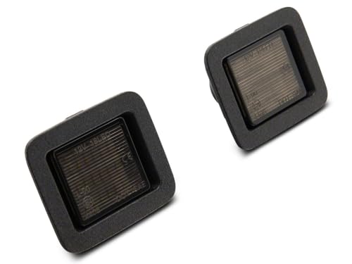 Axial LED License Plate Lamps; Smoked Compatible with 15-22 F-150