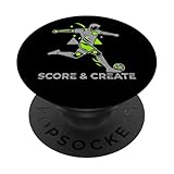 Cooles Jugend-Fußballspieler-Fan, Geschenk für Männer, Frauen, Kinder PopSockets Klebender PopGrip