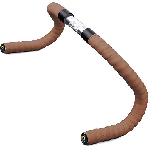Topcabin Bicycle Bar Tape Eva Camouflage Series Comfort Road Bike Handlebar Tape Leather Bike Bar Tape With Bar End Plugs-2 Rolls (Eva Brown) #TOP5