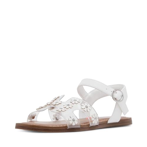 Steve Madden Girls Shoes Girls Haydin Flat Sandal, White Multi, 4 Big Kid - Main Image