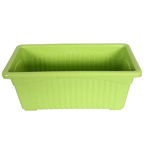 Image of Plastic Window Planters | Garden Planting Pots | Flower Plant Pots for Home Garden & Balcony | Flower Planters for Balcony and Terrace Gardens | Pack of 5 (Green)