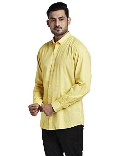 Image of Colorplus Men's Pure Cotton Checks Pattern Tailored Fit Spread Collar Full Sleeve Casual Shirt