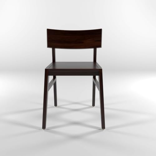 Image of Solid Sheesham Wood Dining Chair Set of 4 | Rosewood Finish Wooden Chairs for Dining Room, Living Room & Office | Comfortable Study & Dining Chairs | Durable Solid Wood Furniture
