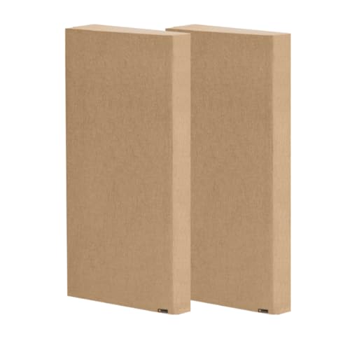 Image of Timber Acoustics | Soundproofing Broadband Absorbers | Rockwool | Pine-wood | Room Acoustics & Soundproofing | 2' x 4' x 5 inch [SET OF 2] NRC > 0.90 (Dark Beige)