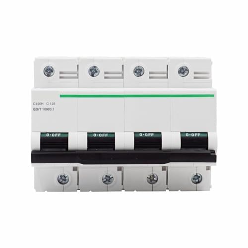 Disjoncteur électrique haute puissance C120H 4P 125A courbe C 10kA A9N19803