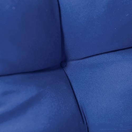 Chaise lounge del amortiguador azul con cojín de silla mecedora patio plegable antideslizante 4