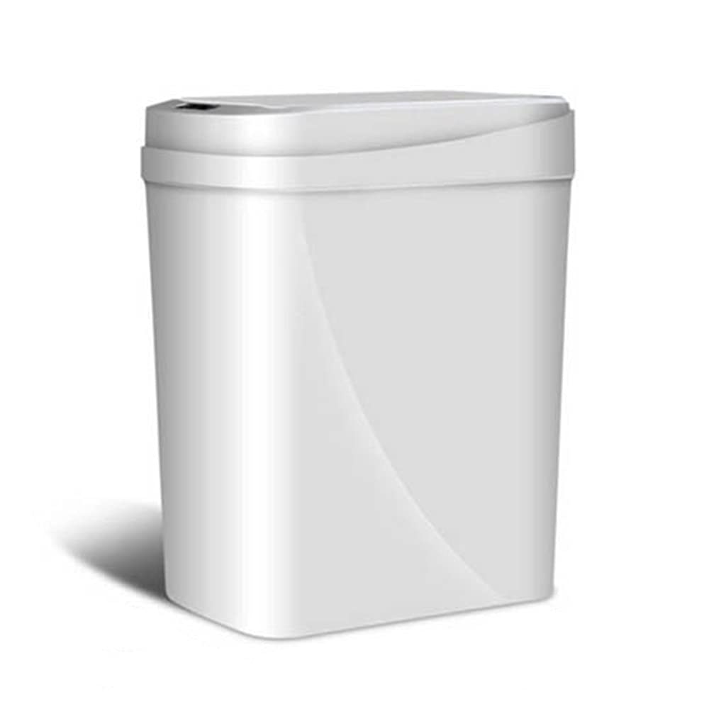 Smart Sensor Trash Can, Household 12L with Cover Infrared Sensor + Vibration Sensor Waterproof Design Office Trash Can