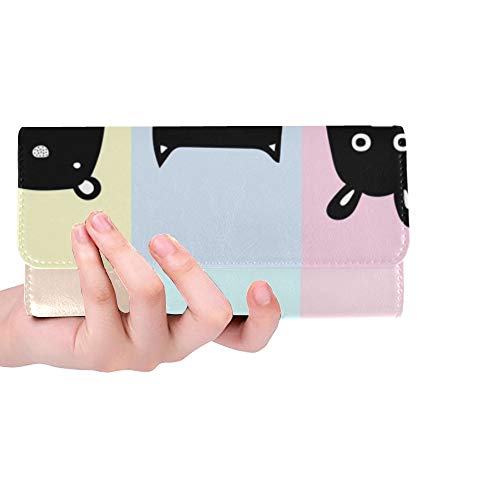 Preisvergleich Produktbild JOCHUAN Einzigartige Benutzerdefinierte Tier Poster Nette Wandkunst Bilder Frauen Trifold Brieftasche Lange Geldbörse Kreditkarteninhaber Fall Handtasche