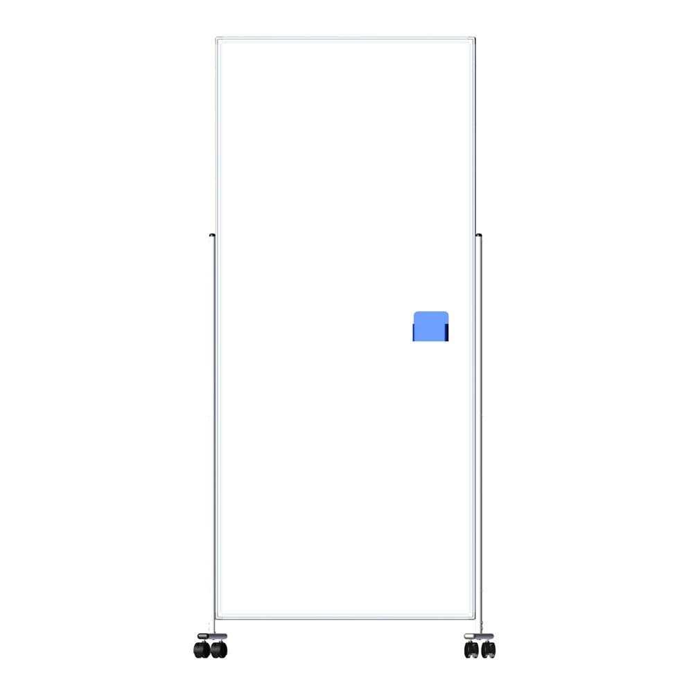 Vivol Cloison mobile, tableau blanc, 200 x 90 cm, double face et magnétique, blanc