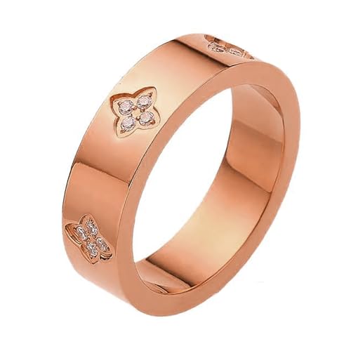 10k/14k/18k Solid Gold Natural Diamond Heart Ring For Women, 925 Sterling Silver Natural Diamond Four-Leaf Clover Wedding Ring, Engagement Anniversary For Wife Mom Free Engraving2