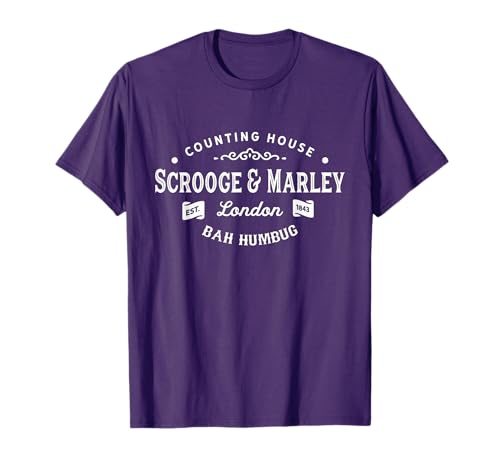 Scrooge and Marley Counting House Christmas Carol Bah Humbug T-Shirt